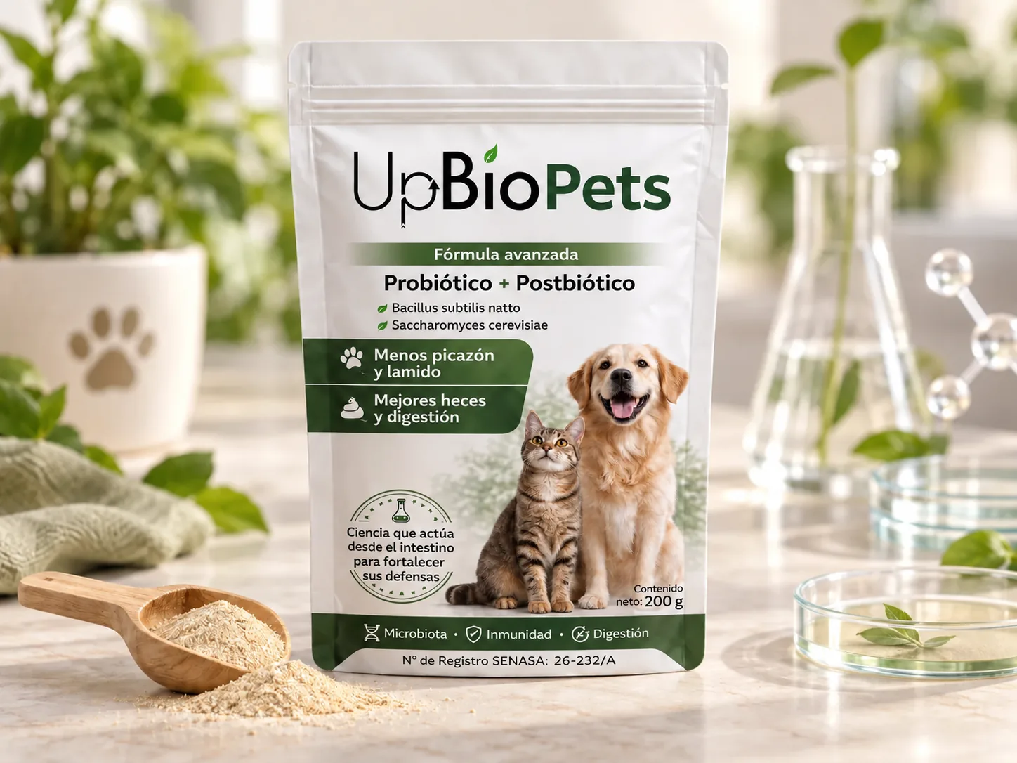 UpBioPets con scoop y elementos sutiles de ciencia aplicada