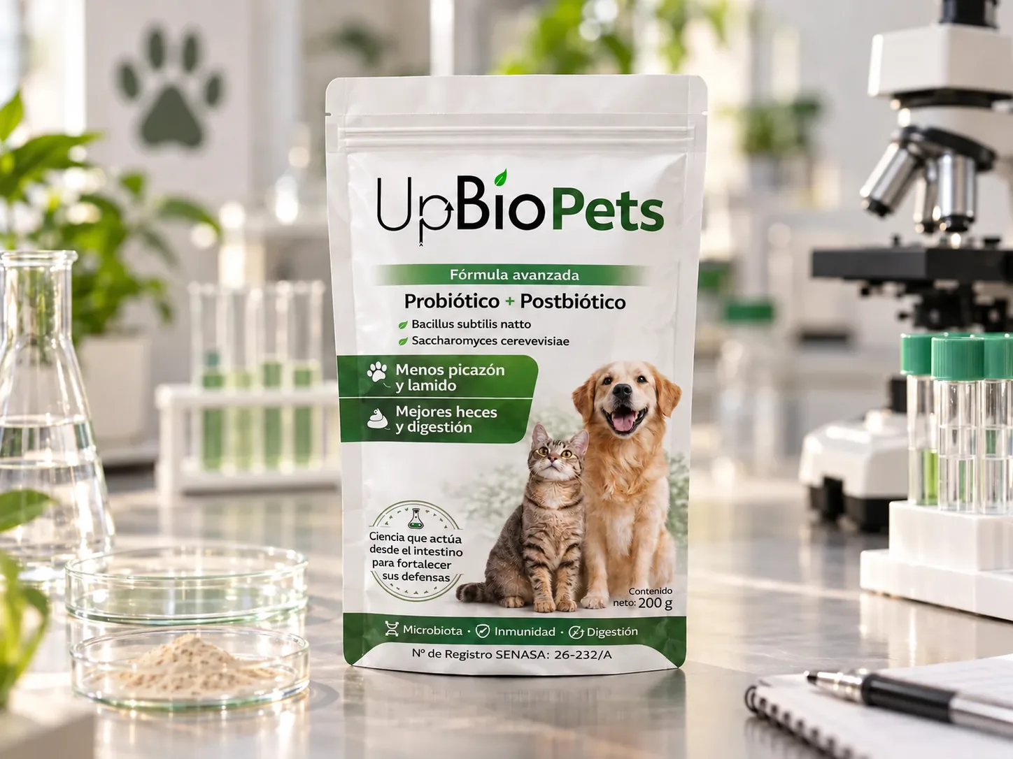 UpBioPets en un entorno de laboratorio realista